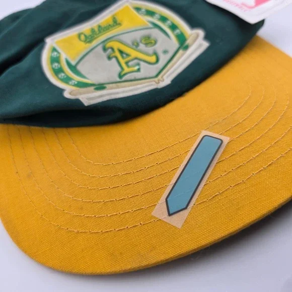 Oakland Athletics MLB Baseball Cap Green Yellow Drew Pearson Headwear Adjustable - Picture 11 of 11